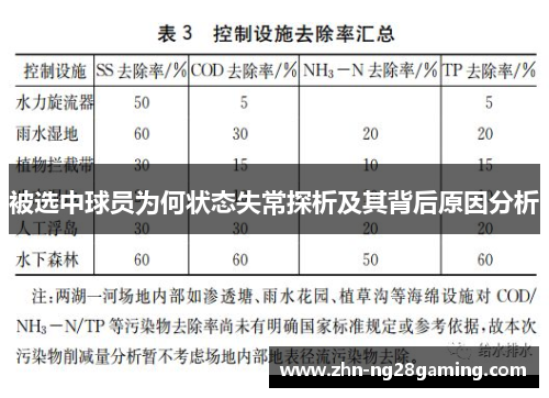 被选中球员为何状态失常探析及其背后原因分析